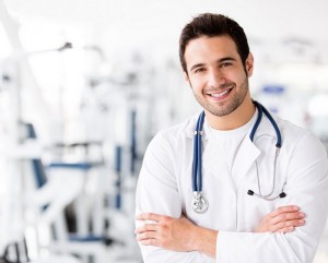 Male doctor at the gym