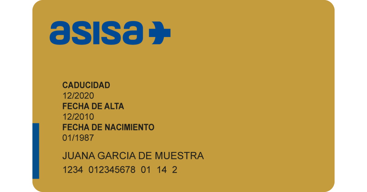 imagen tarjeta sanitaria asisa