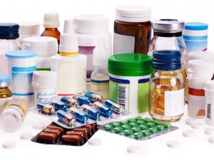 Group blister pack of pills. Remedy isolated.