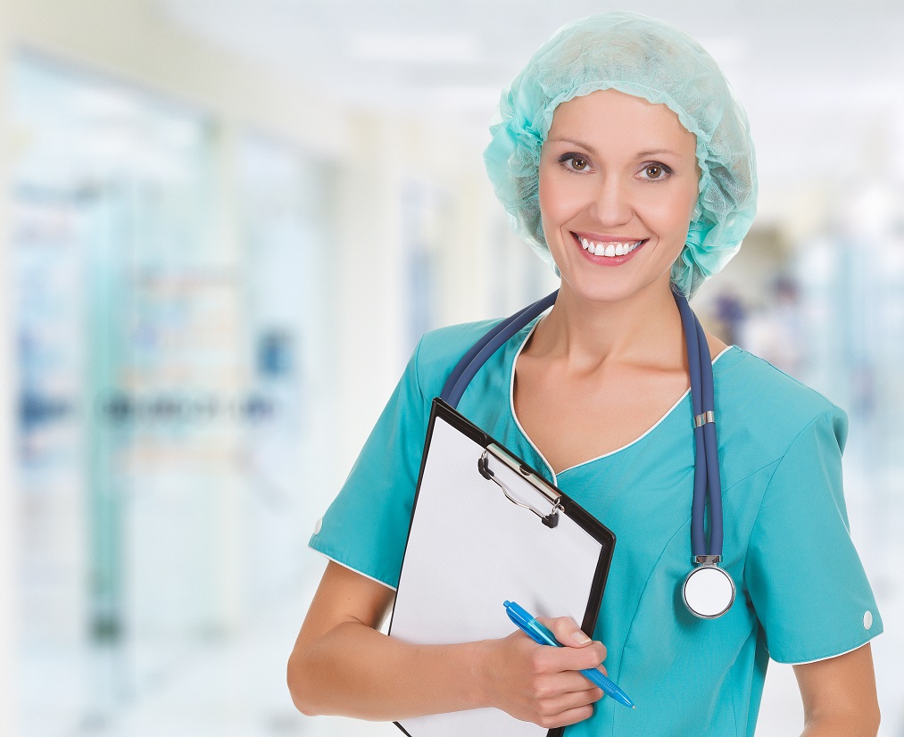 Medical doctor woman in the office