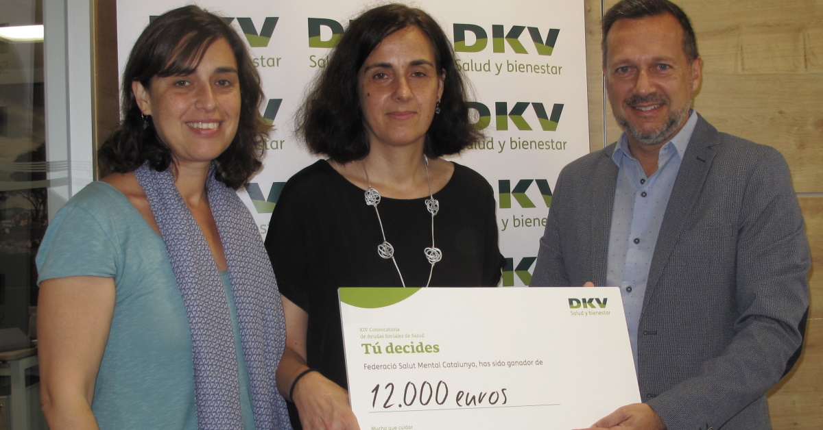 DKV dona 12.000€ a la Federació Salut Mental Catalunya