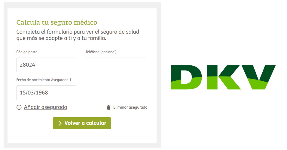 calculador seguros medicos dkv