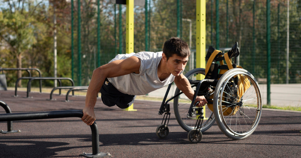 persona discapacitada haciendo deporte