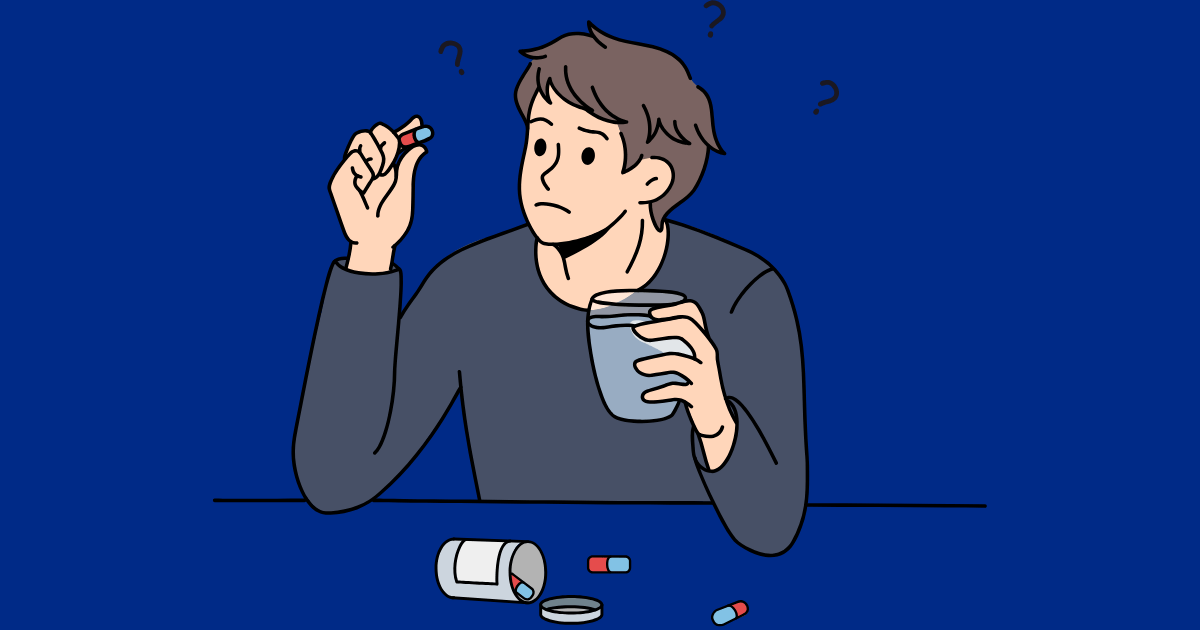 persona tomando magnesio